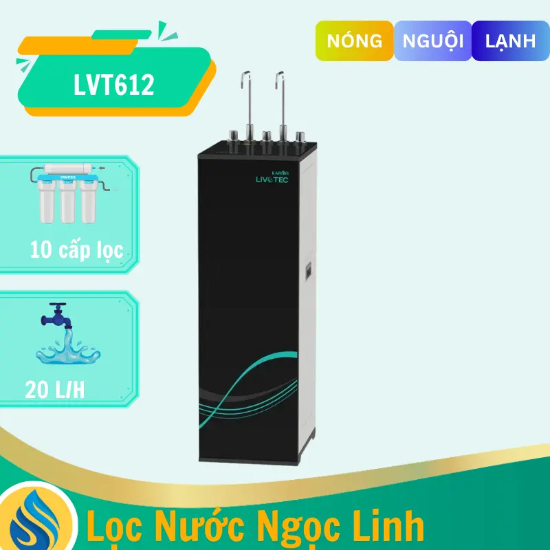 Máy lọc nước nóng lạnh Karofi Livotec 612
